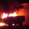 Ville de Bouna, incendie de véhicule.