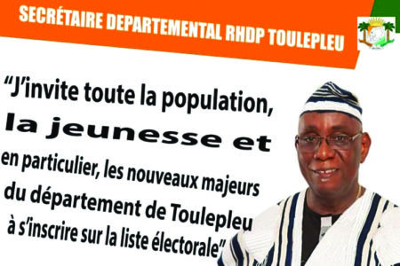 Toulepleu : l’honorable Lambert Kahiba appelle la population à s’enrôler