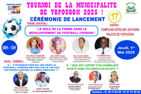 Commune de Yopougon : la 17e édition du tournoi de la municipalité sera lancé ce jeudi 1er mai 2025